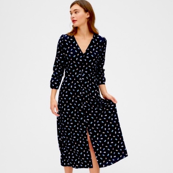 gap button front dress